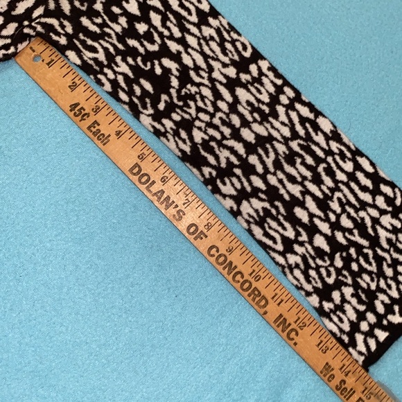 MICHAEL KORS cheetah knit tunic v neck wrap long sleeve waist drawstring size XS - Picture 10 of 10